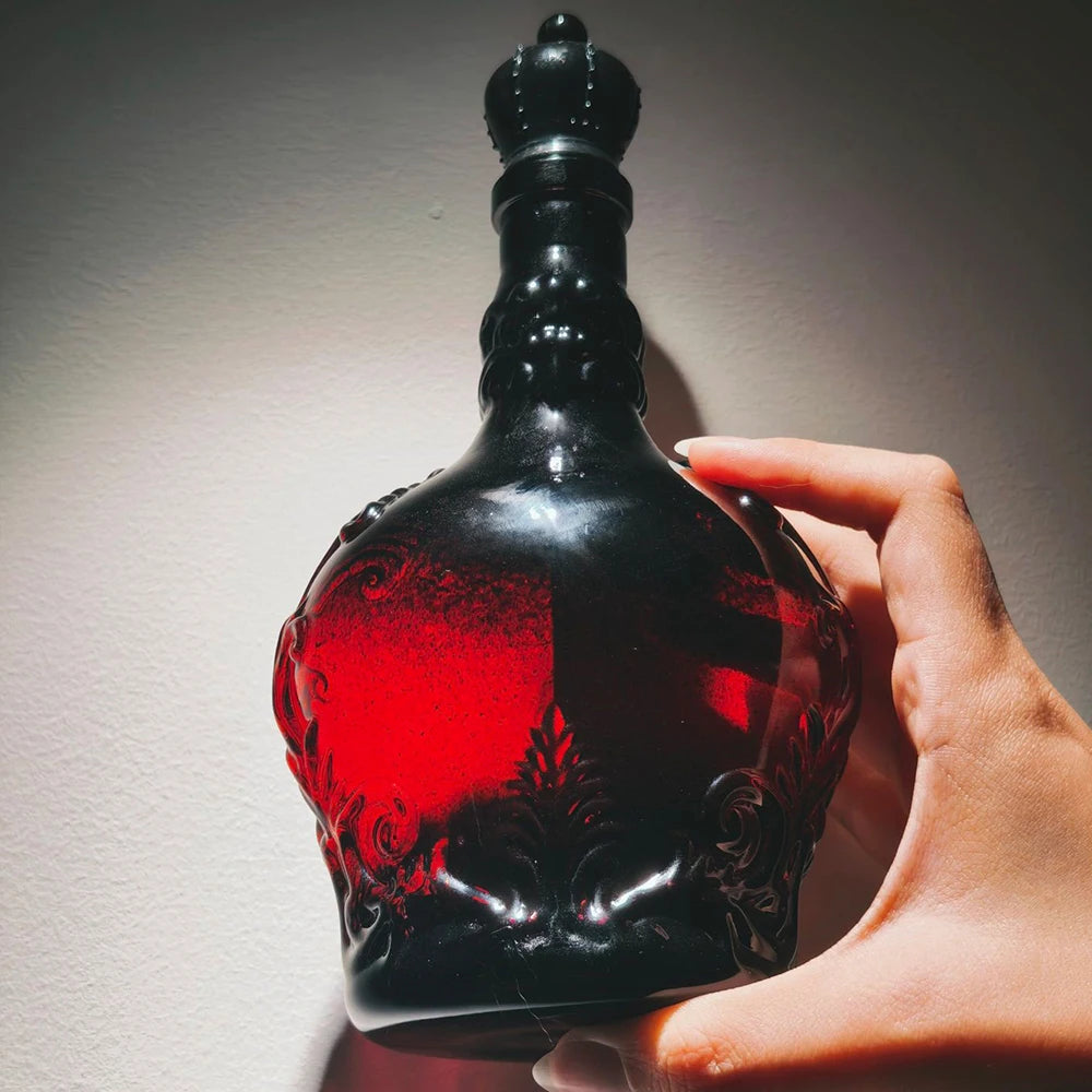 Lord of Mysteries Gothic Dark Red Glass Bottle