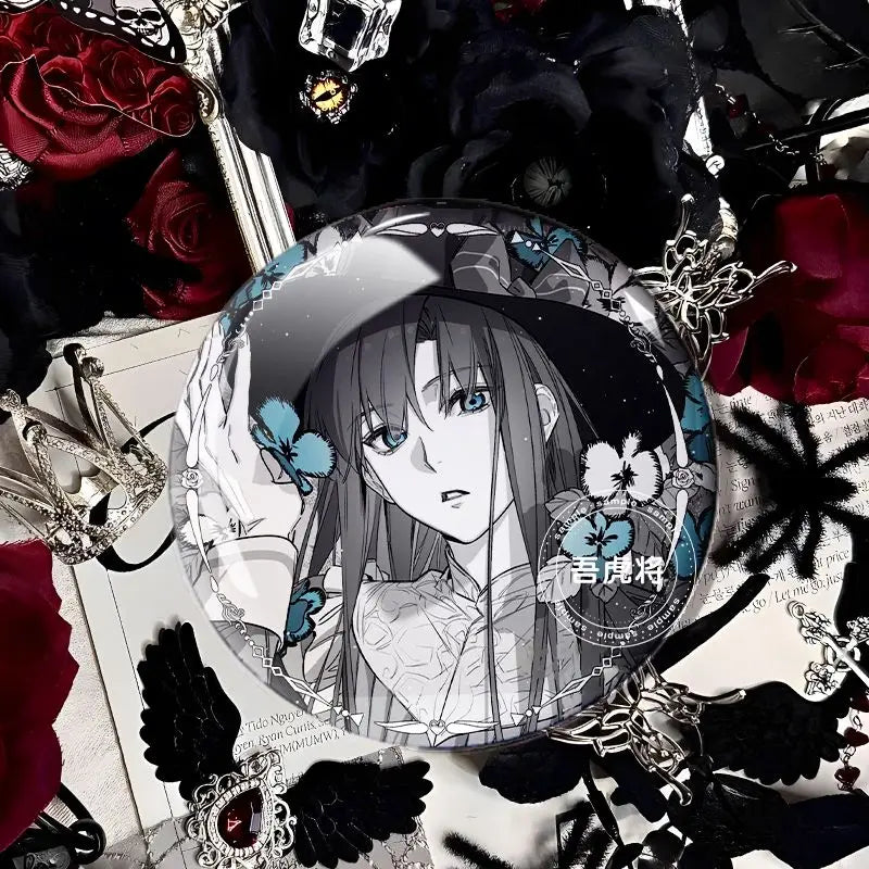 Cattleya Blue Bloom Button Pin Lord of the Mysteries