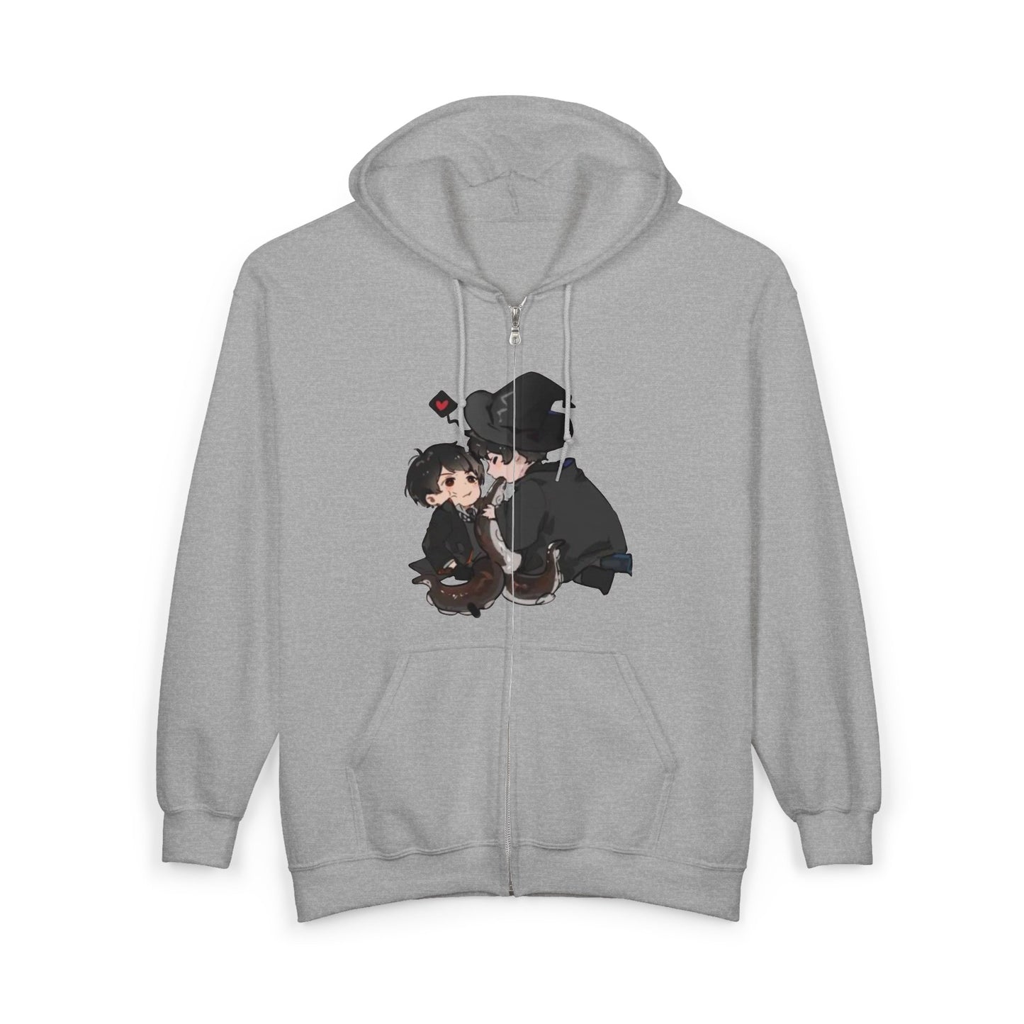 Anime Lord of Mysteries Chibi Duo Gray Zipper Hoodie