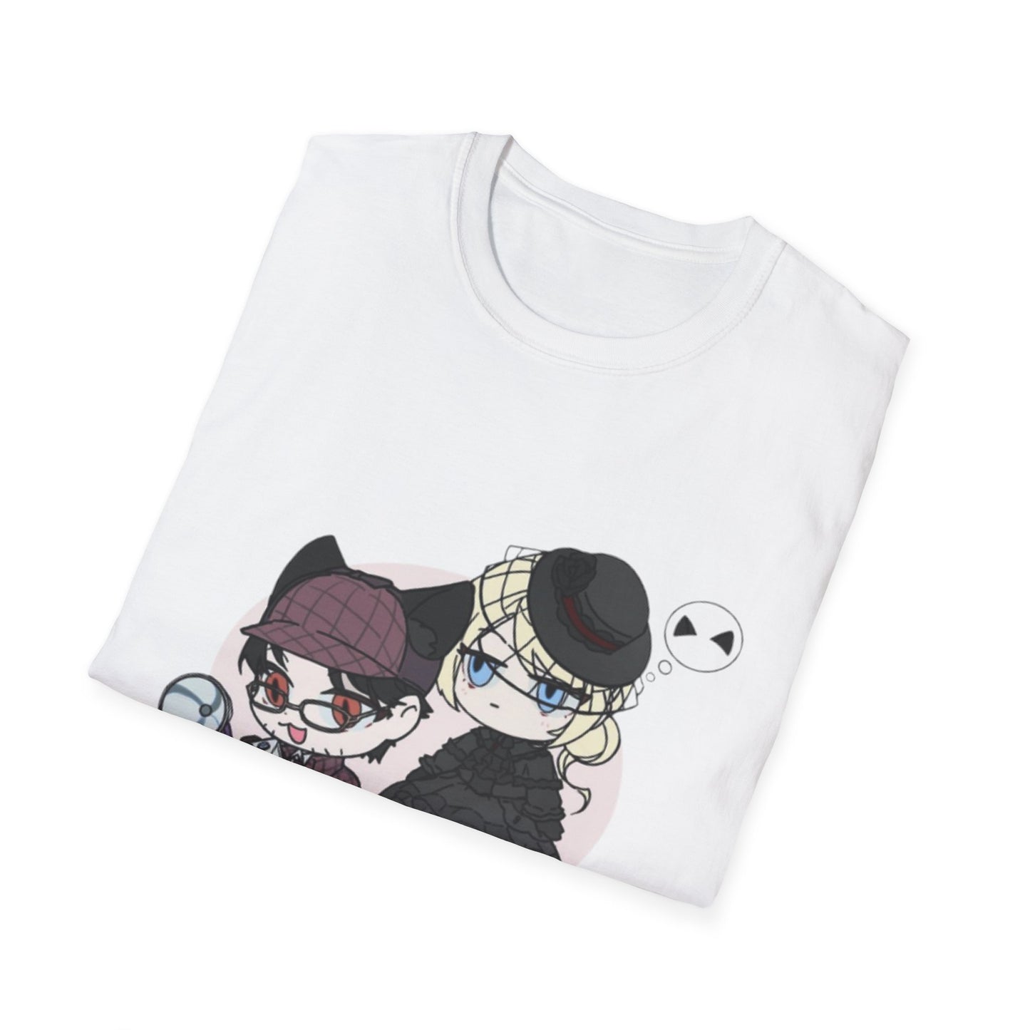 Anime Lord of Mysteries Chibi Cat Detective Duo White T-Shirt