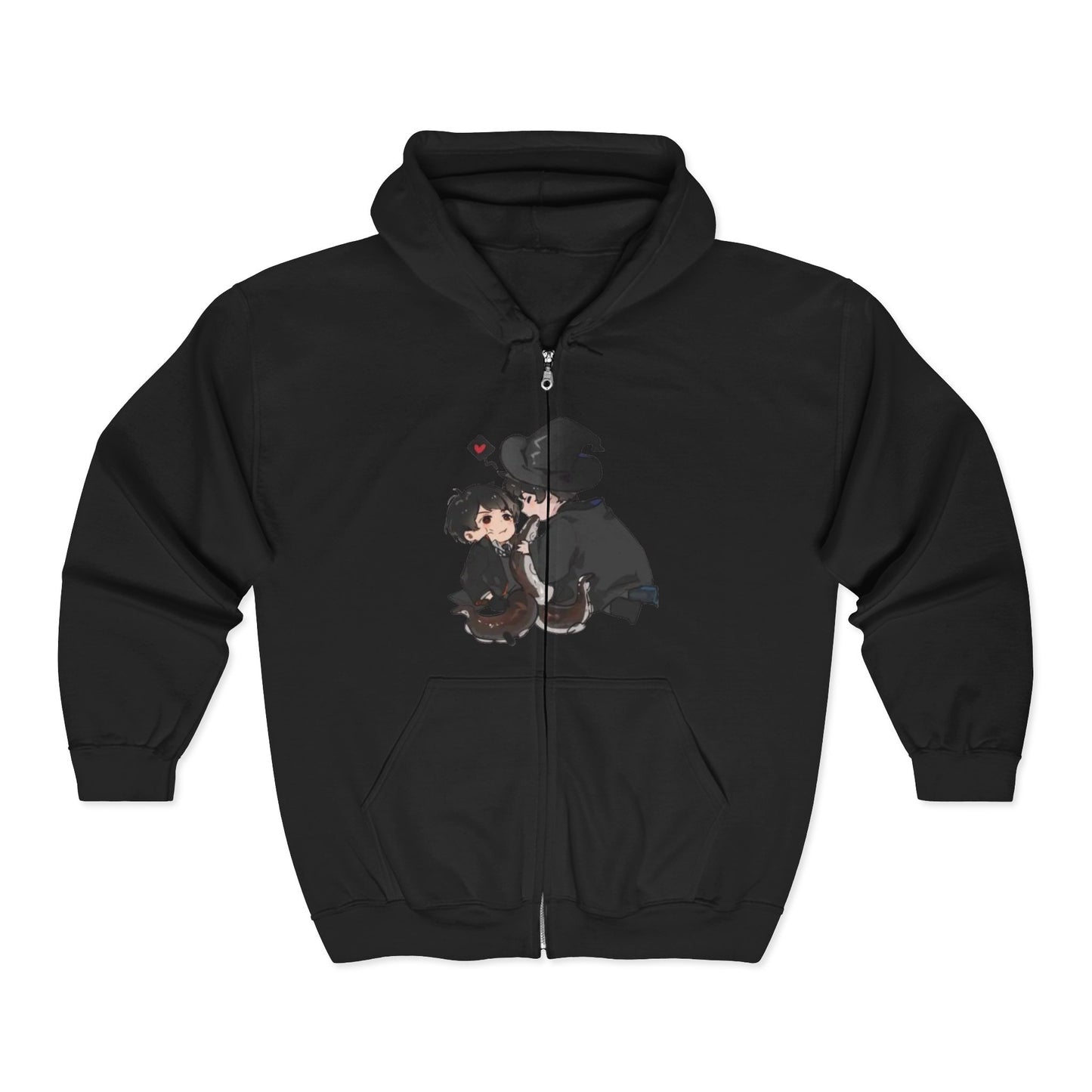 Anime Lord of Mysteries Chibi Duo Black Zipper Hoodie