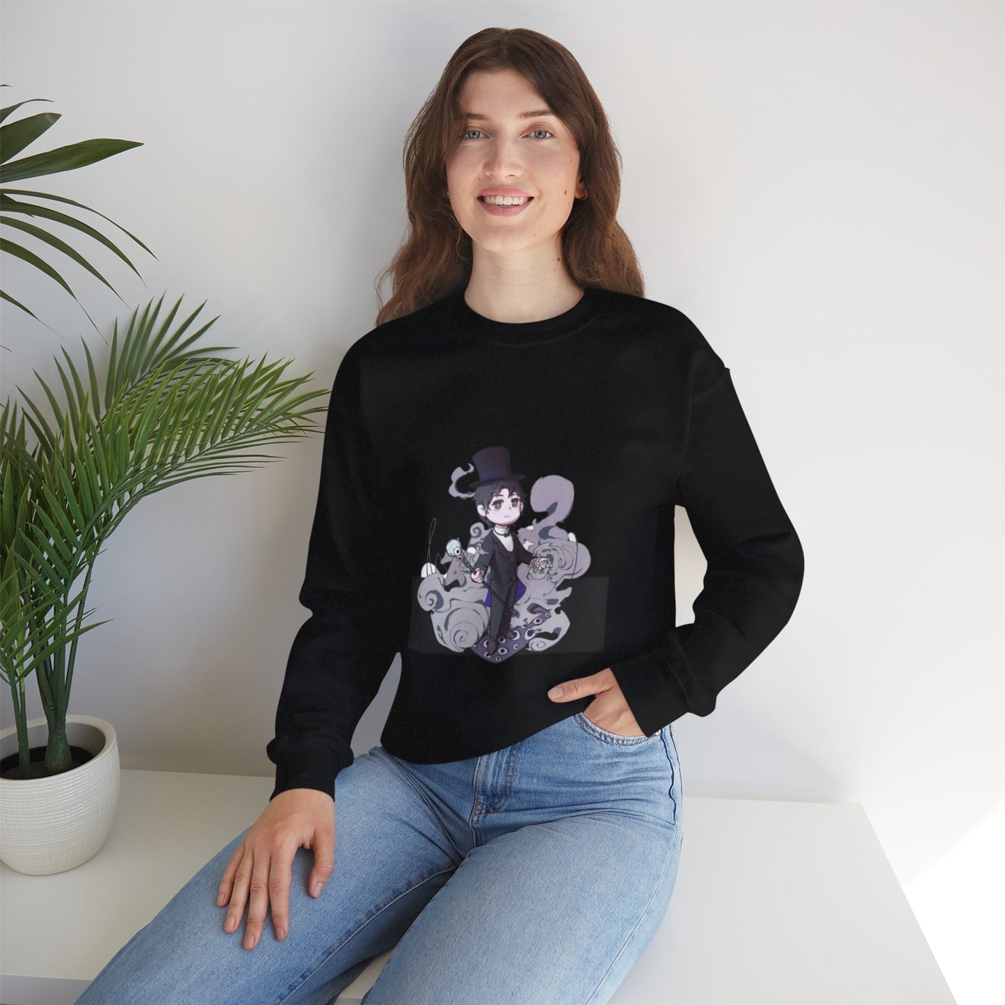 Anime Lord of Mysteries Klein Moretti Chibi Magician Black Sweatshirt
