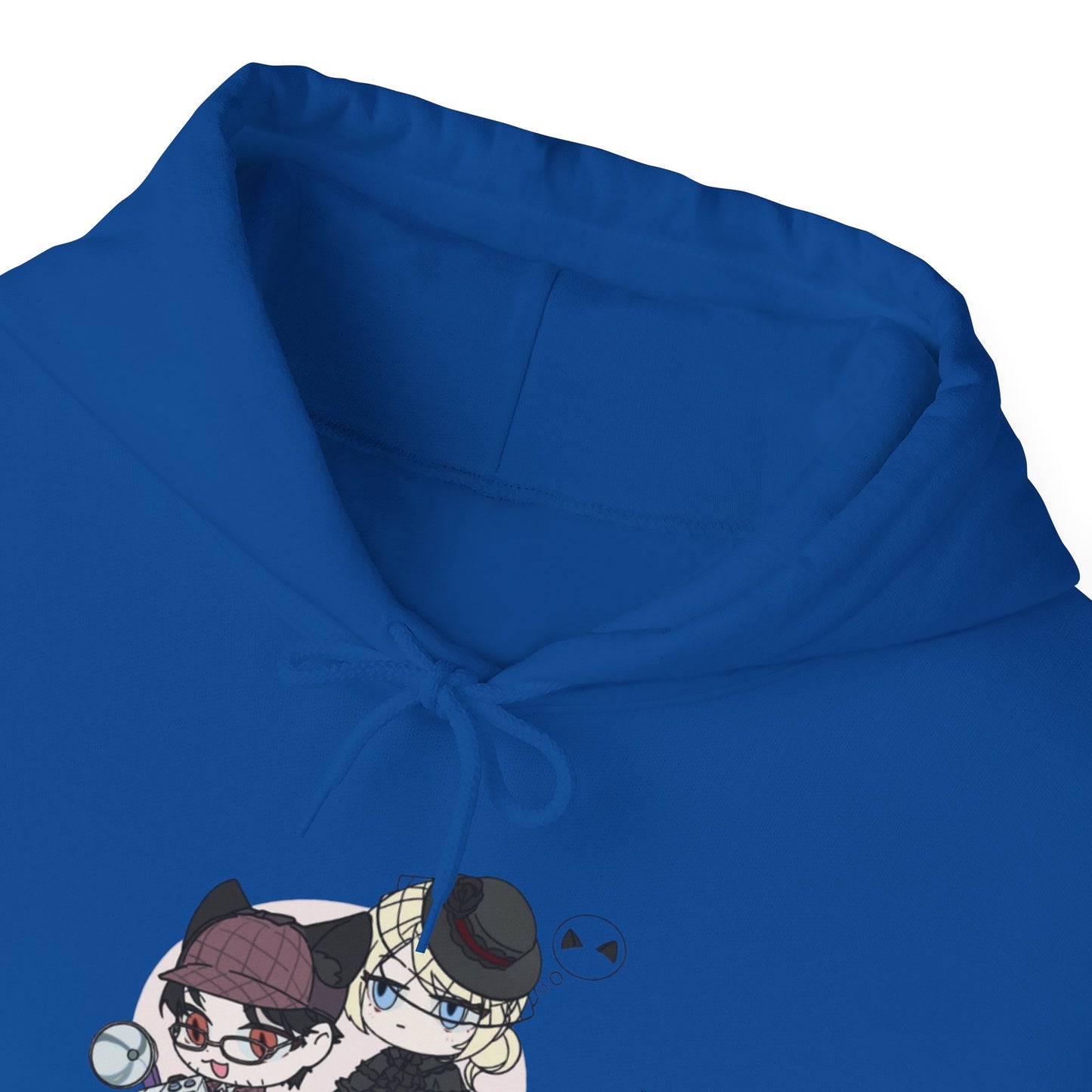 Anime Lord of Mysteries Chibi Cat Detective Duo Blue Hoodie