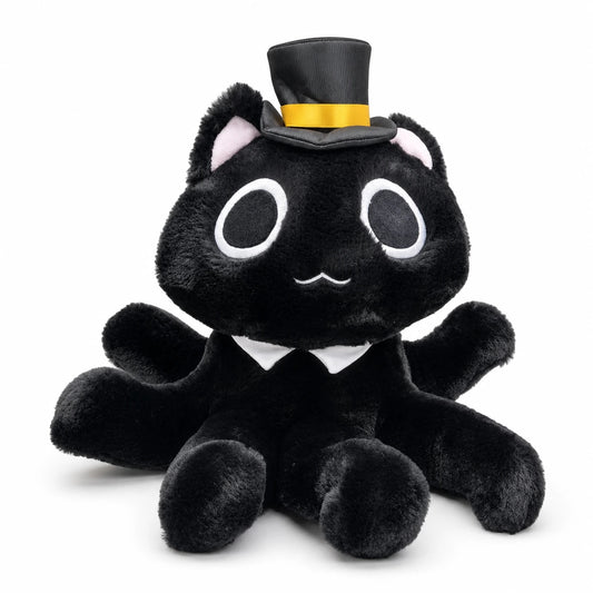 Lord of Mysteries Black Cat Top Hat Sitting Plush Doll