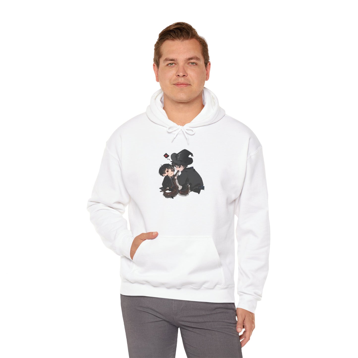 Anime Lord of Mysteries Chibi Duo White Hoodie