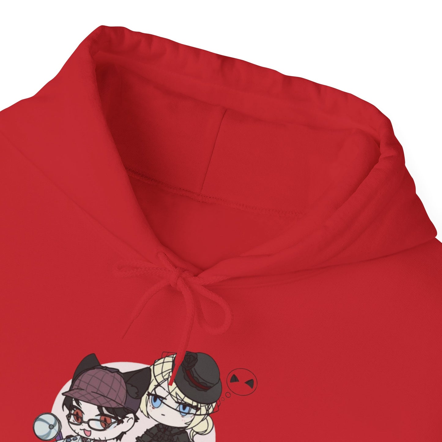 Anime Lord of Mysteries Chibi Cat Detective Duo Red Hoodie