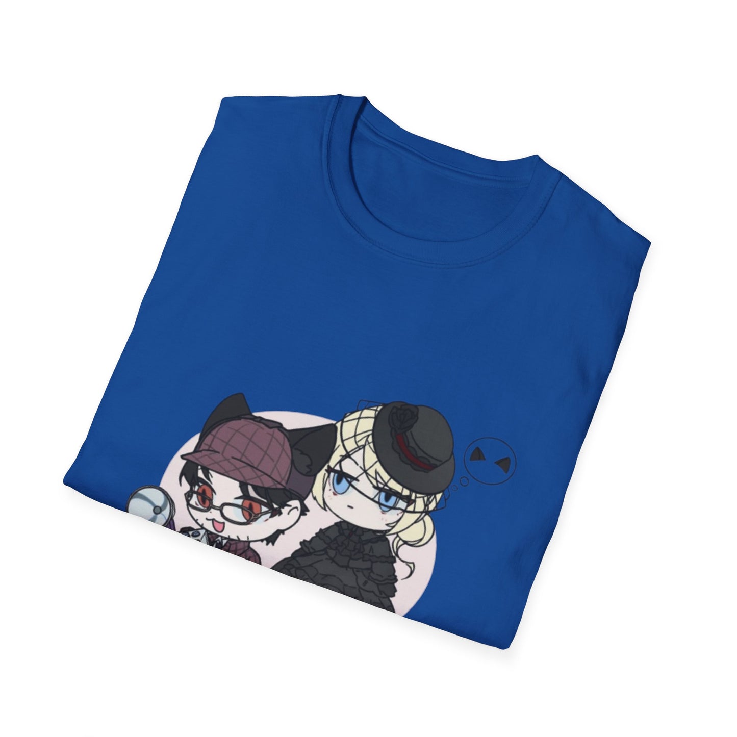 Anime Lord of Mysteries Chibi Cat Detective Duo Blue T-Shirt