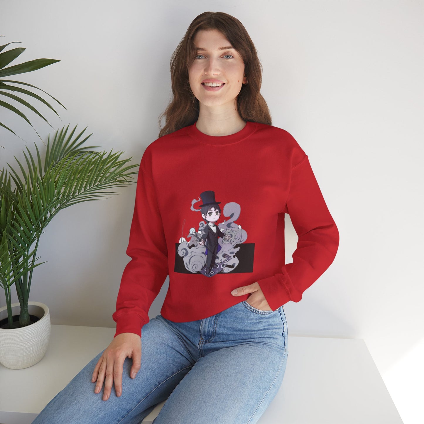 Anime Lord of Mysteries Klein Moretti Chibi Magician Red Sweatshirt