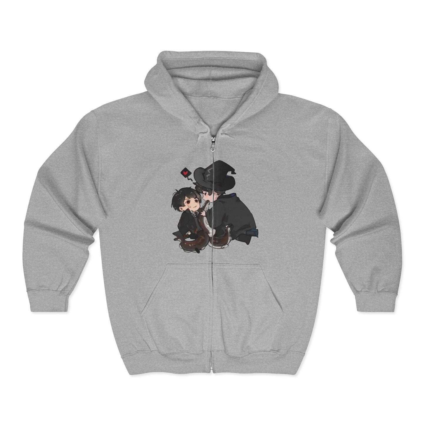 Anime Lord of Mysteries Chibi Duo Gray Zipper Hoodie
