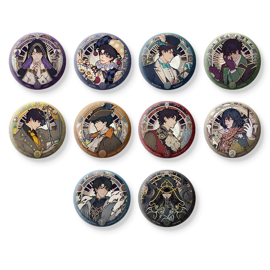 Klein Moretti Button Pin Collection – 10 PCS Lord of the Mysteries Set