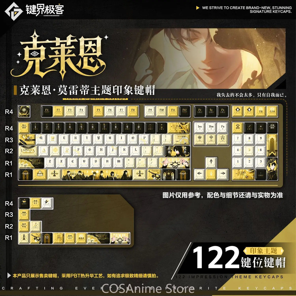 Lord of Mysteries Klein Moretti Golden Mystery Keycap Set