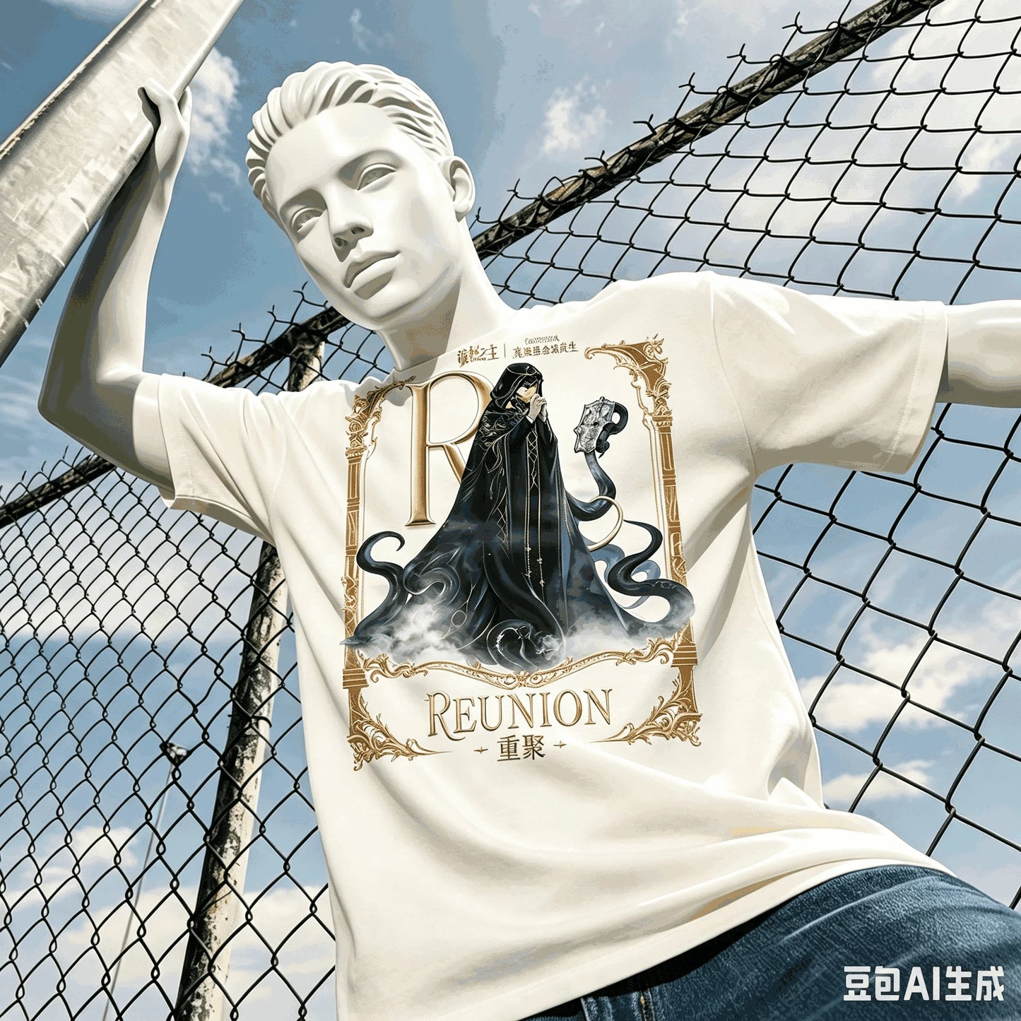Lord of Mysteries Evernight Goddess Amanises Reunion Beige T Shirt