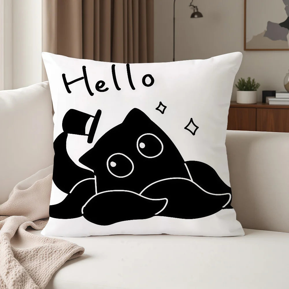 Lord of Mysteries Hello Black Cat pillow