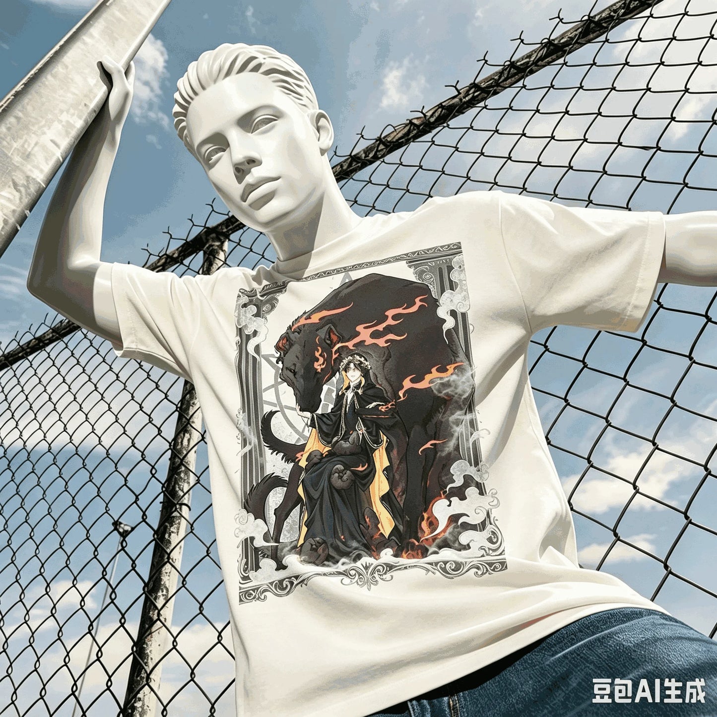 Lord of Mysteries Klein Moretti The Fool Beige T Shirt
