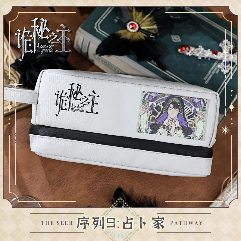 Gray Lord of Mysteries Pencil Case – Klein Moretti Seer Pathway Double-Layer Stationery Bag