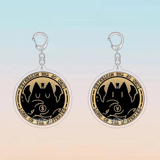 Lord of the Mysteries Coin Keychain – Lucky Cat Acrylic Keyring