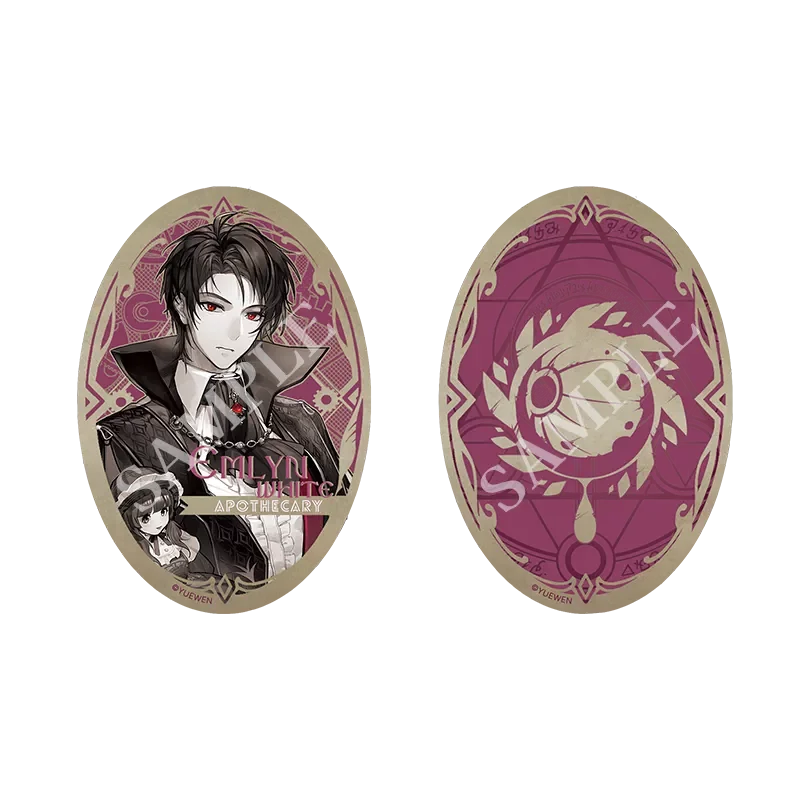 Lord of Mysteries Emlyn White Apothecary Tinplate Badge Brooch