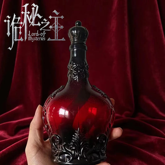 Lord of Mysteries Gothic Dark Red Glass Bottle