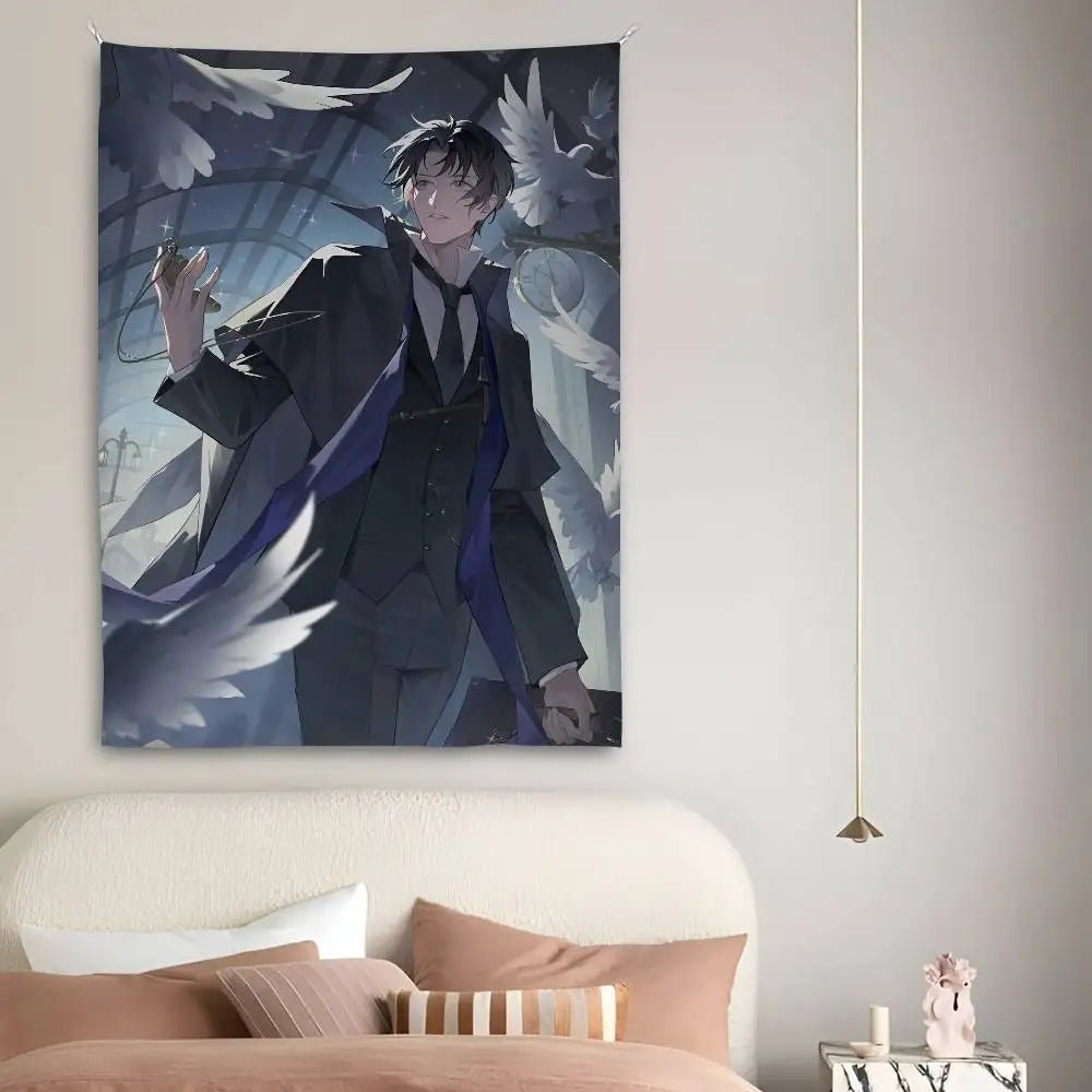 Lord of the Mysteries Window Tapestry – Klein Moretti Under the Moonlight