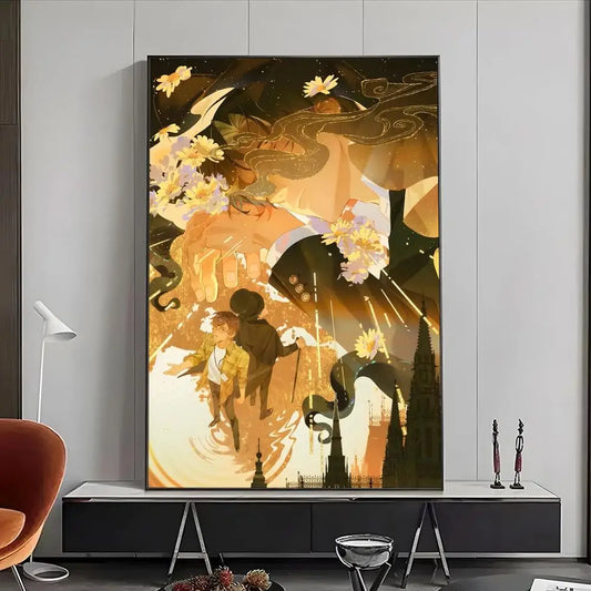 Lord of Mysteries Klein Moretti and Leonard Mitchell Golden Daisies Wall Art Poster