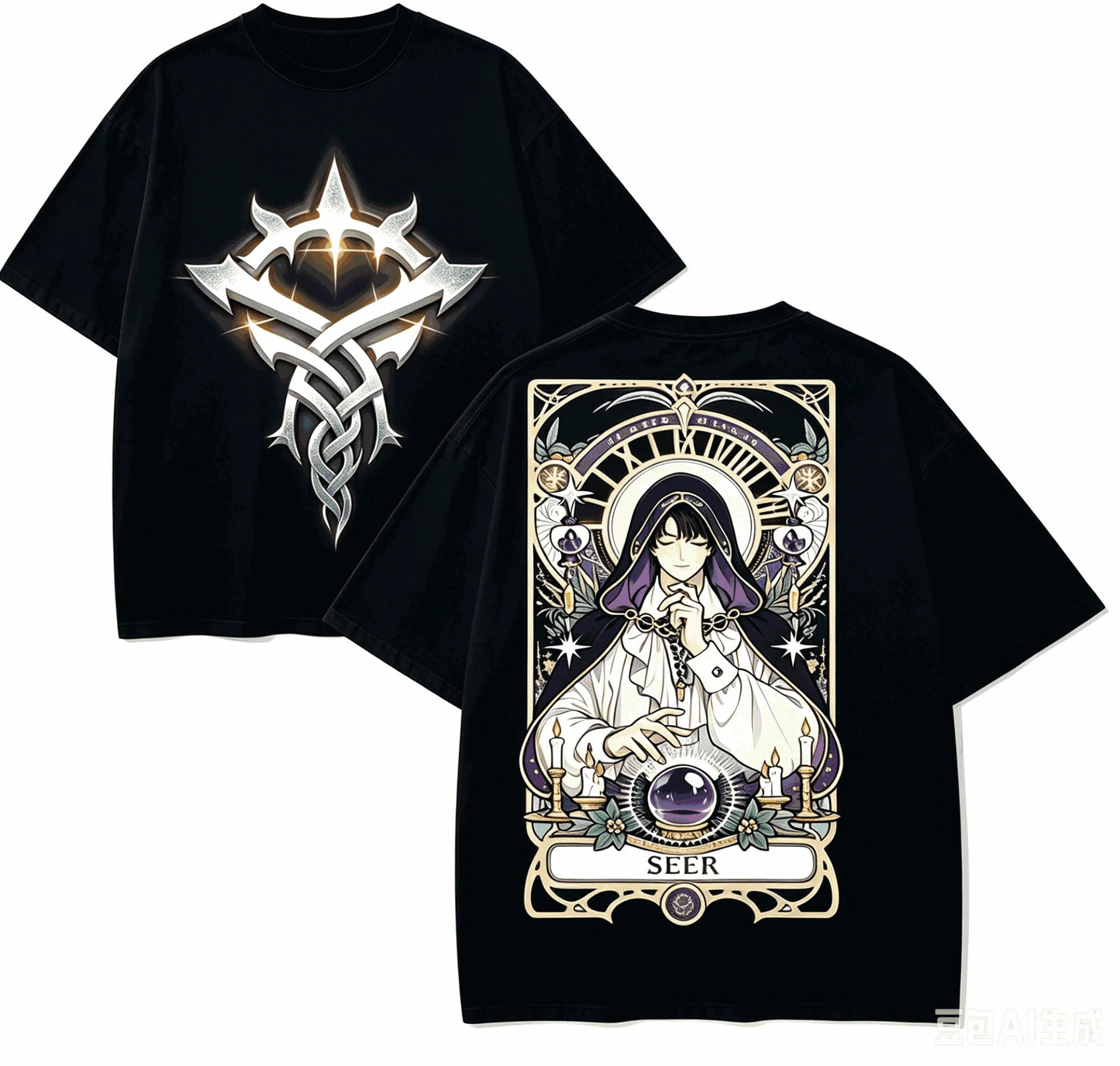Lord of Mysteries Klein Moretti Seer Tarot Mysticism Emblem Limited Edition Black T-Shirt