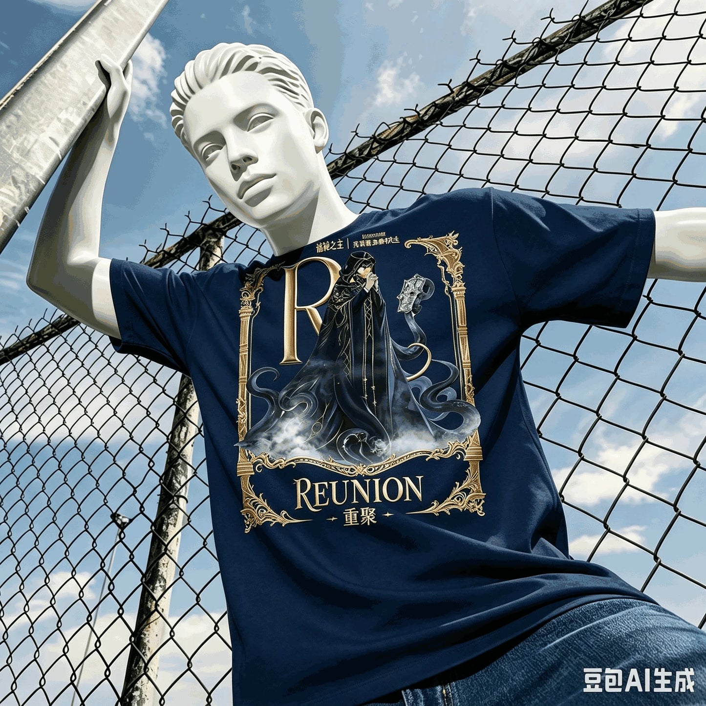 Lord of Mysteries Evernight Goddess Amanises Reunion Navy Blue T Shirt