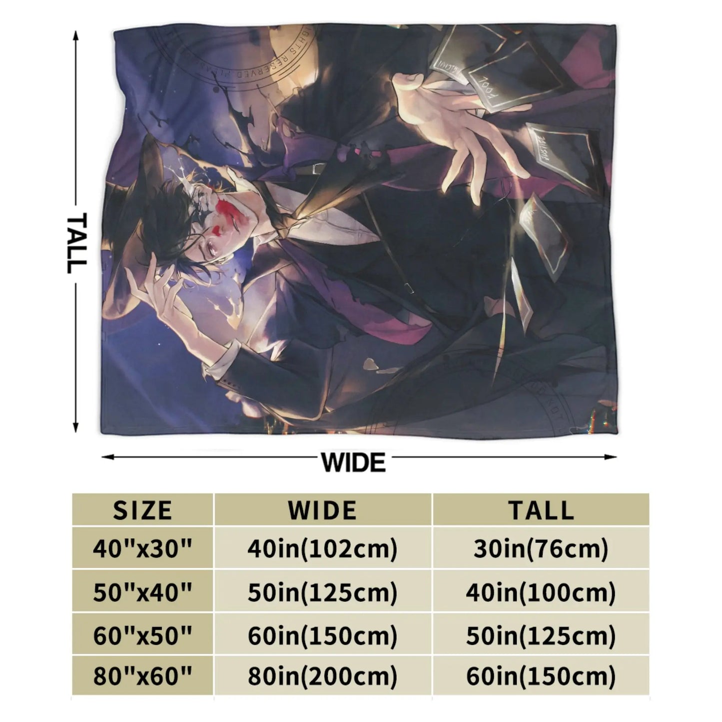 Lord of Mysteries The Clown Dark Ritual Throw Blanket