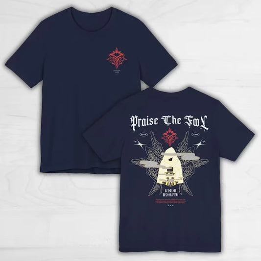 Lord of the Mysteries Praise The Fool Navy Blue T-Shirt