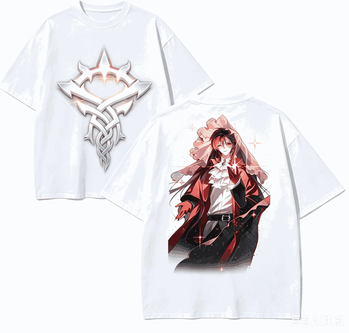 Lord of Mysteries Emlyn White Crimson Veil Mysticism Emblem Limited Edition White T-Shirt