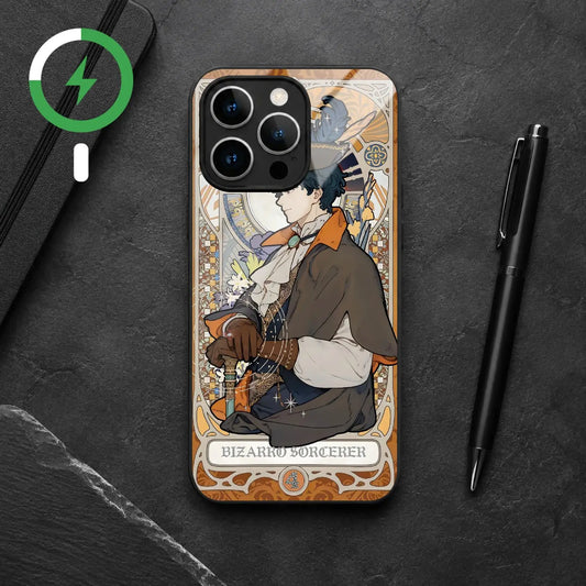 Bizarro Sorcerer MagSafe iPhone case: art-nouveau card art of Klein Moretti