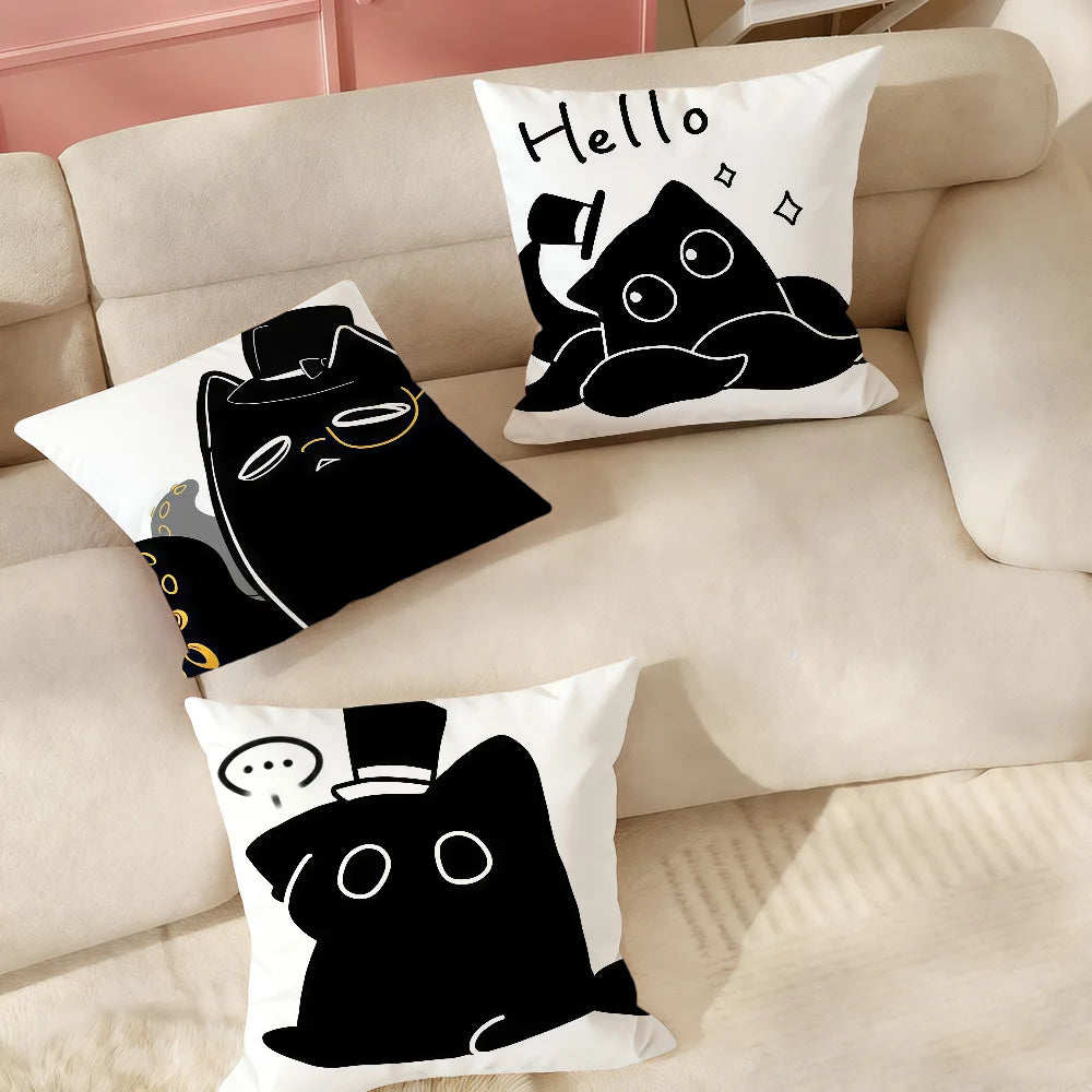 Lord of Mysteries Monocle Black Cat pillow
