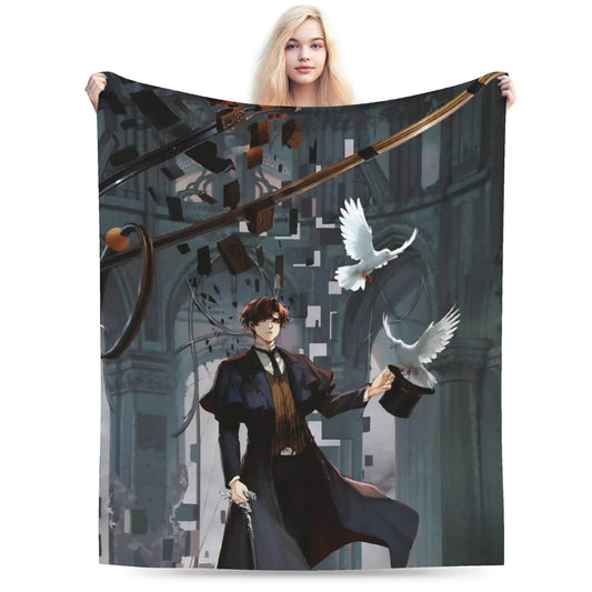 Lord of Mysteries Klein Moretti Magician White Doves Throw Blanket