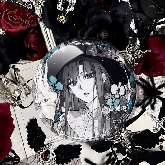 Cattleya Blue Bloom Button Pin Lord of the Mysteries