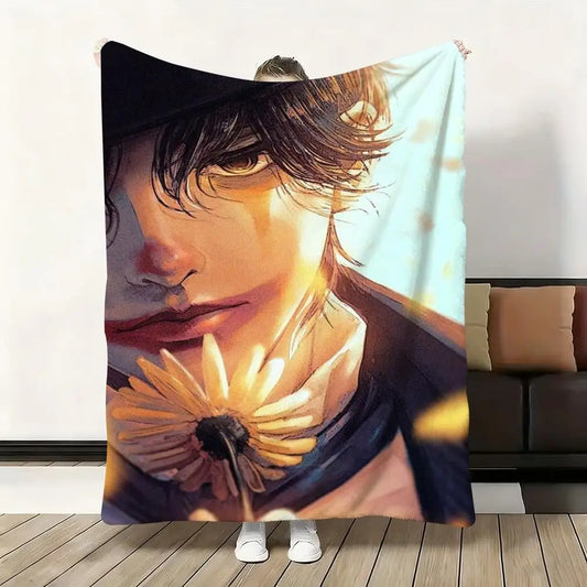 Lord of Mysteries Klein Moretti Golden Daisy Portrait Blanket